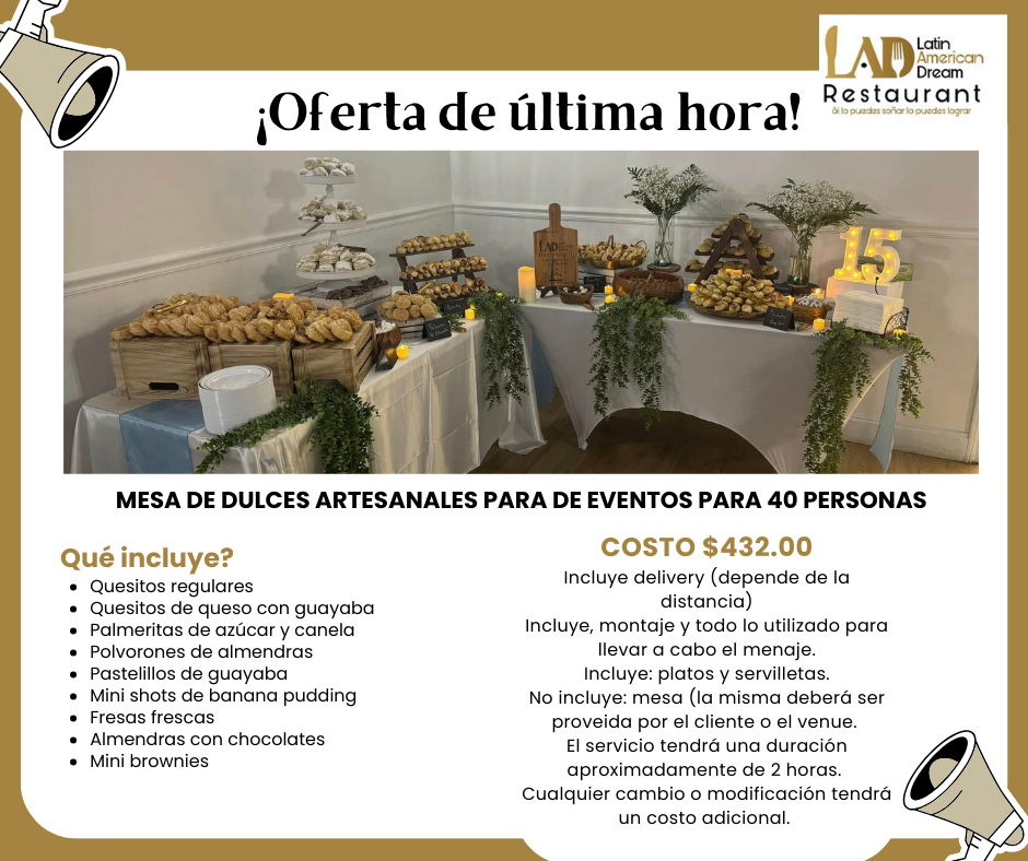 Mesa de dulces artesanales