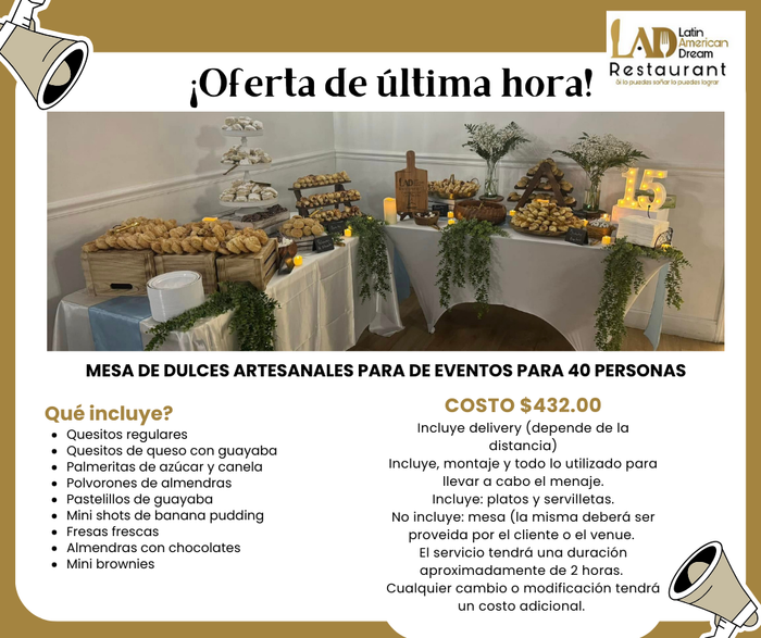 Mesa de dulces artesanales
