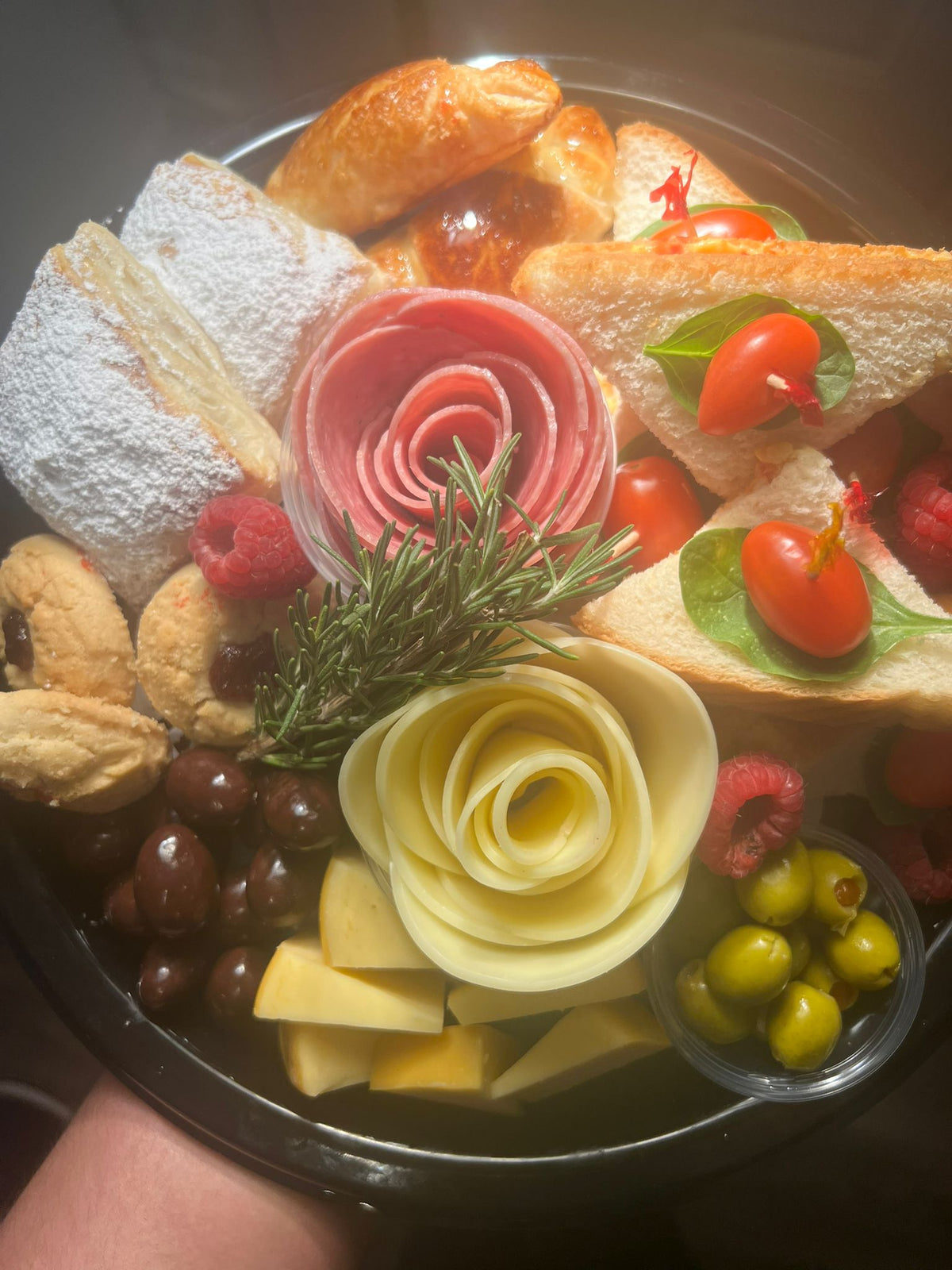 Sweet and cheese charcuterie tray